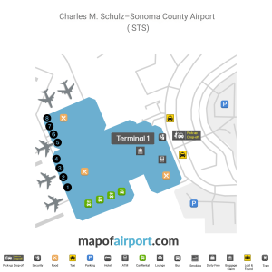Map of Charles M. Schulz Sonoma County Airport (STS)