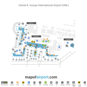 Map of Honolulu International Airport (HNL)