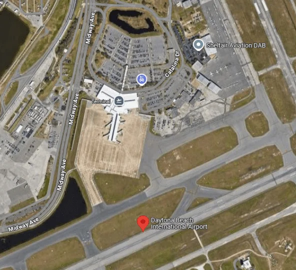 Map of Daytona Beach International Airport (DAB) 4 Satellite view of Daytona Beach International Airport
