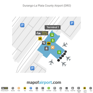 Map of Durango La Plata County Airport (DRO)