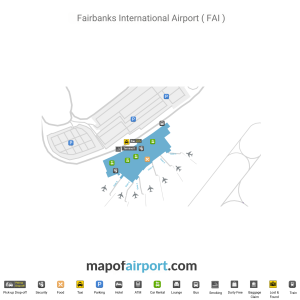 Map of Fairbanks International Airport (FAI)