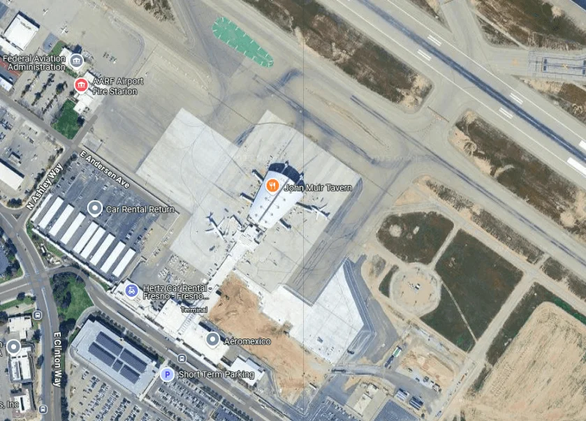 Map of Fresno Yosemite International Airport (FAT) 4 Satellite view of fresno Airport