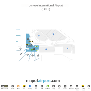 Map of Juneau International Airport (JNU)