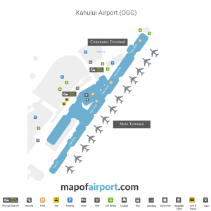 Map of Kahului Airport (OGG)