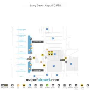 Map of Long Beach Airport (LGB)