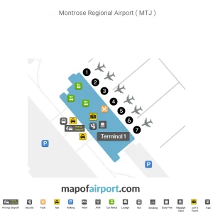 Map of Montrose Regional Airport (MTJ)