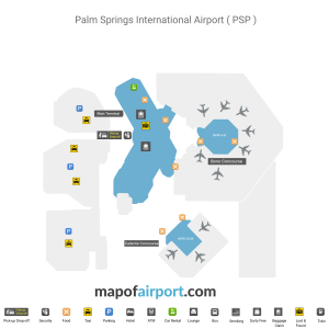 Map of Palm Springs International Airport (PSP)