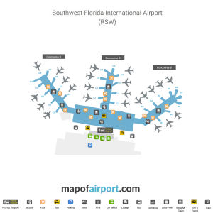 Map of Southwest Florida International Airport (RSW)