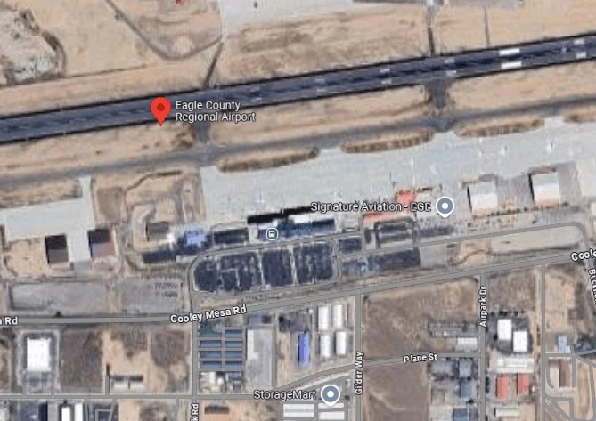 Map of Eagle County Regional Airport (EGE) 4 Satellite view of Eagle County Airport