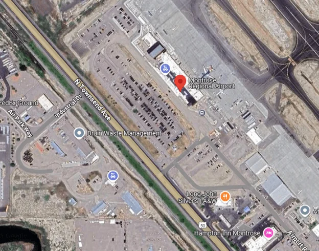 Map of Montrose Regional Airport (MTJ) 4 Satellite view of Montrose Airport