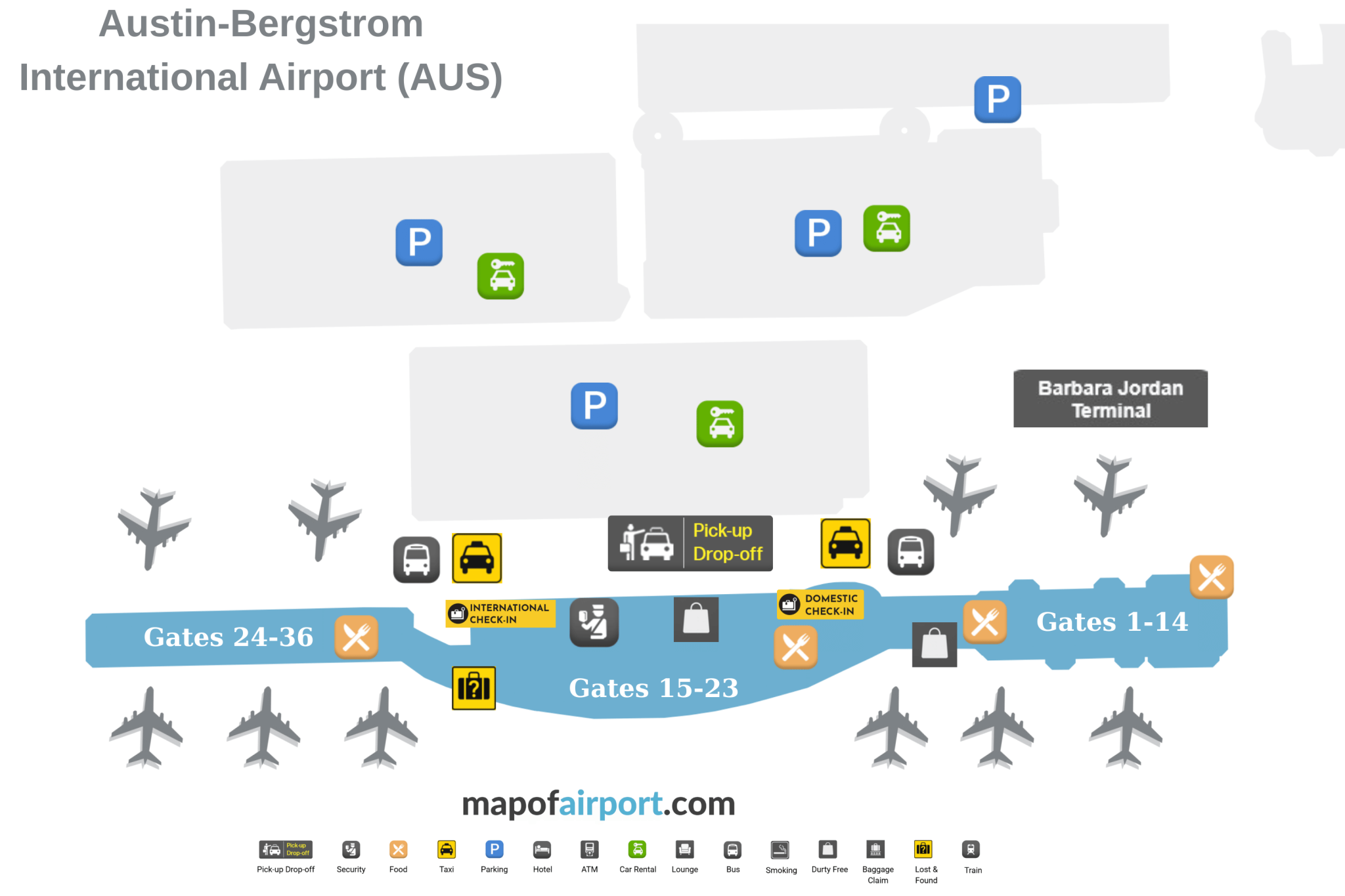 United States Airport Maps - Interactive Terminal Guides