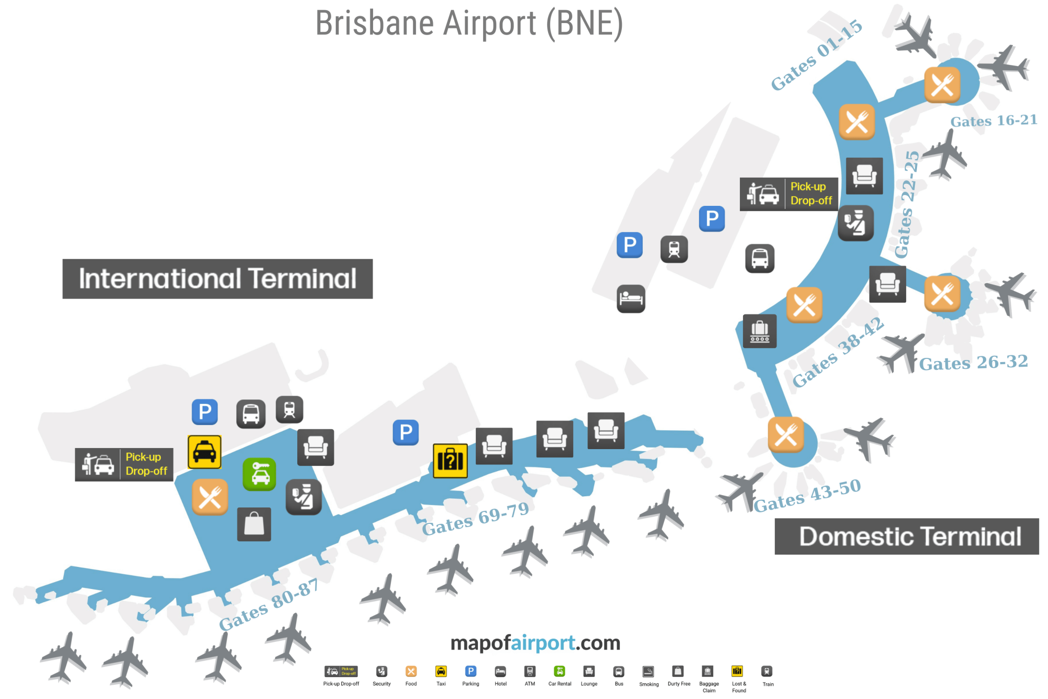 Australia Airport Maps - Australian Airports Terminal Layouts