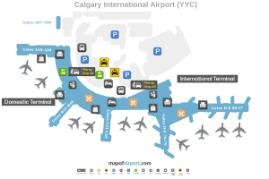 Map of Calgary Airport (YYC) Map of Calgary Airport (YYC)
