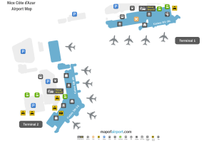 Map of Nice Cote D Azur Airport (NCE) Map of Nice Cote D Azur Airport (NCE)
