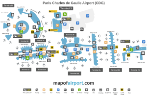 Map of Paris Charles de Gaulle Airport (CDG) Map of Paris Charles de Gaulle Airport (CDG)