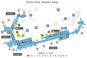 Map of Paris Orly Airport (ORY) Map of Paris Orly Airport (ORY)