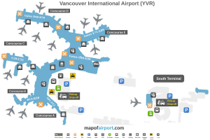 Map of Vancouver Airport (YVR) Map of Vancouver Airport (YVR)