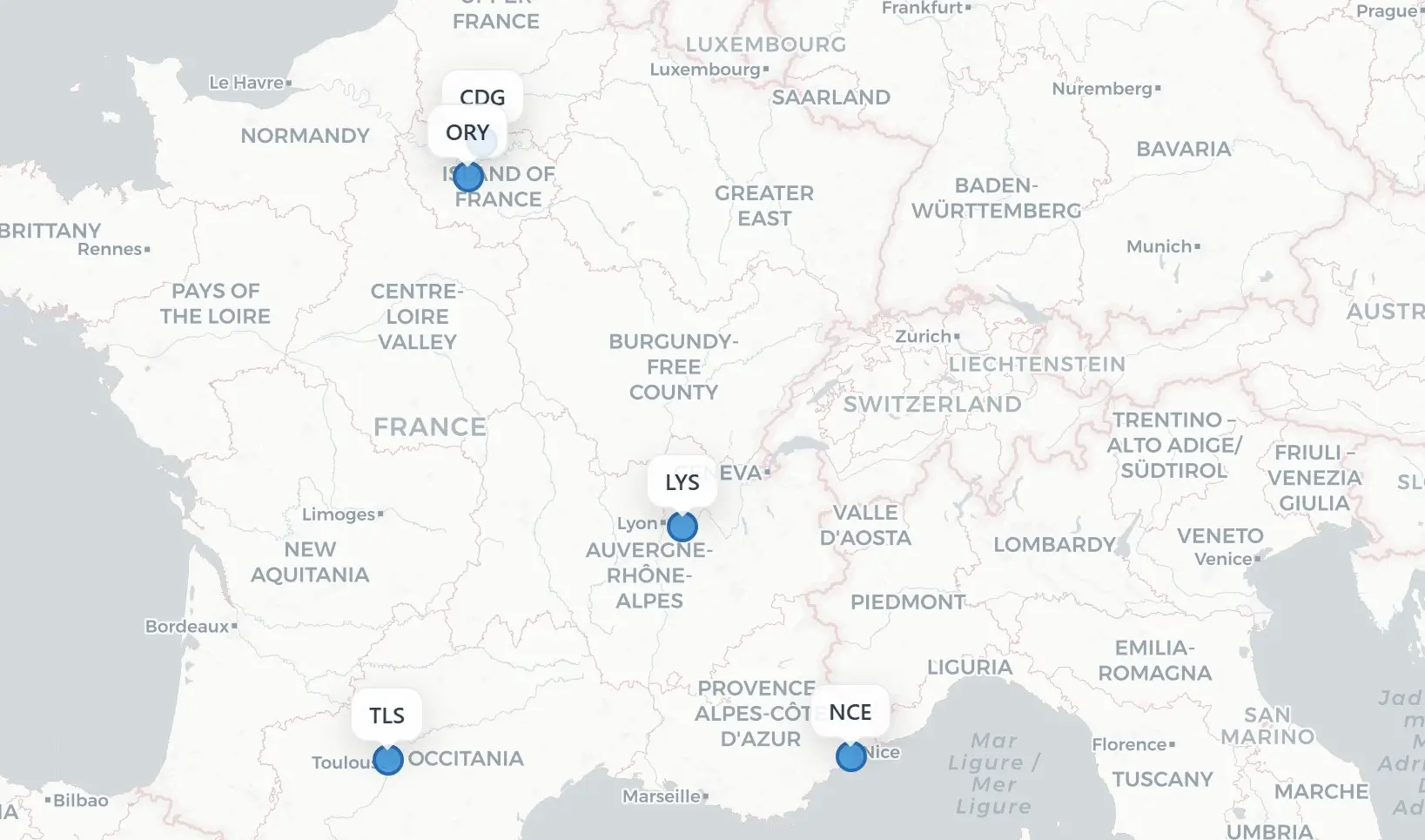 Airport Maps in France - Terminal Maps 1 France Airports Map