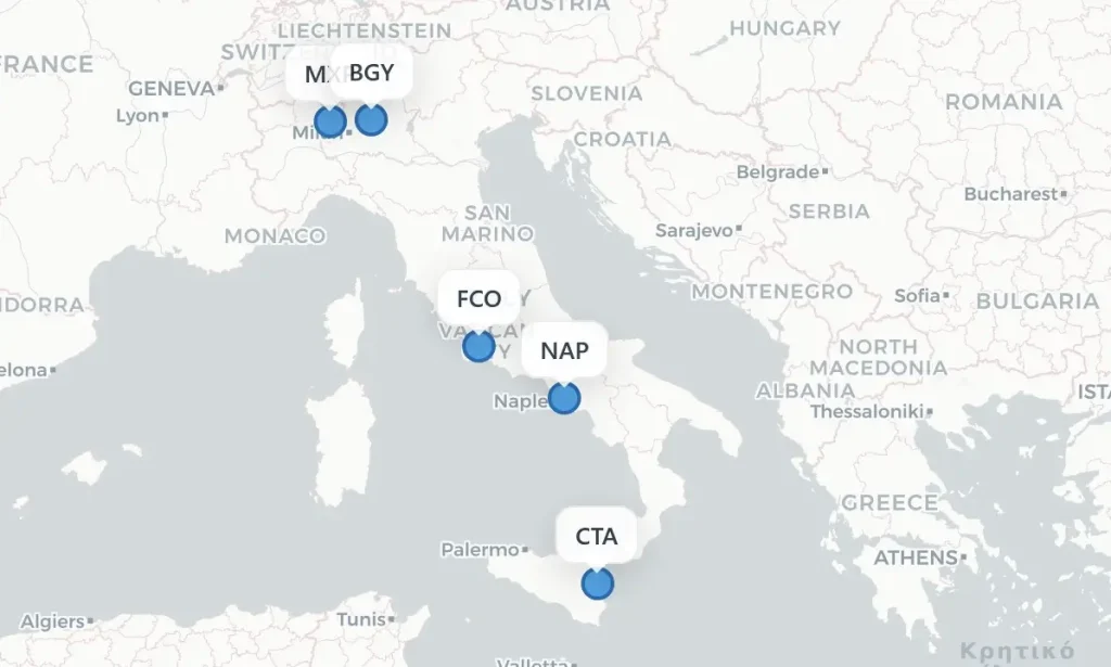 Airport Maps in Italy – Terminal Maps