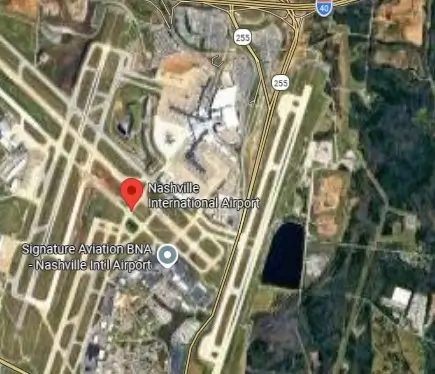 Map of Nashville Airport (BNA) 4 Satellite view of Nashville Airport