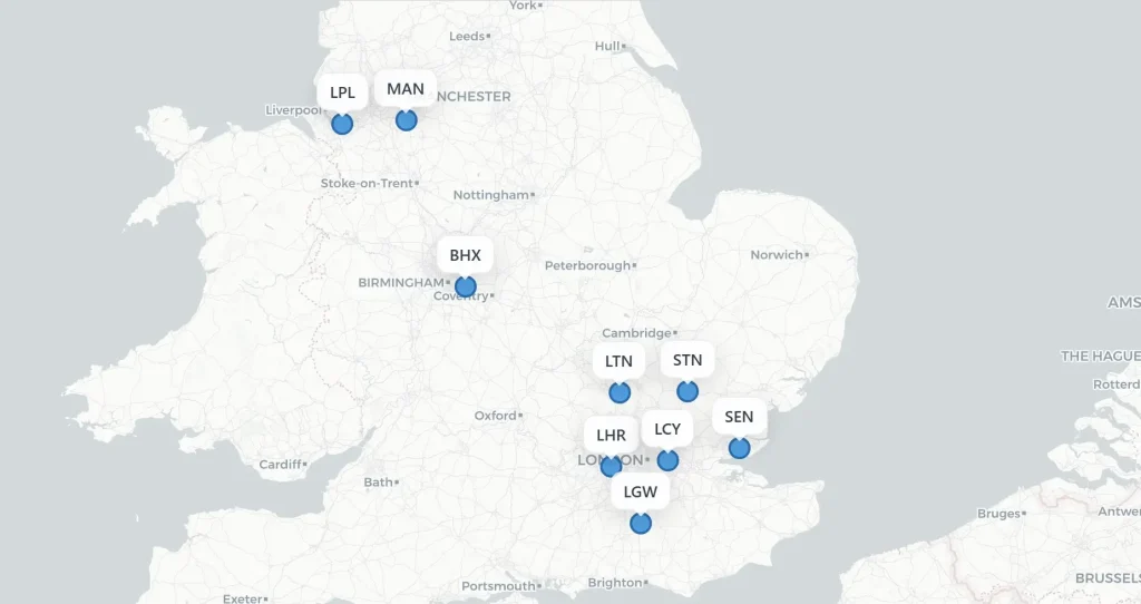 Airport Maps in United Kingdom – Terminal Maps