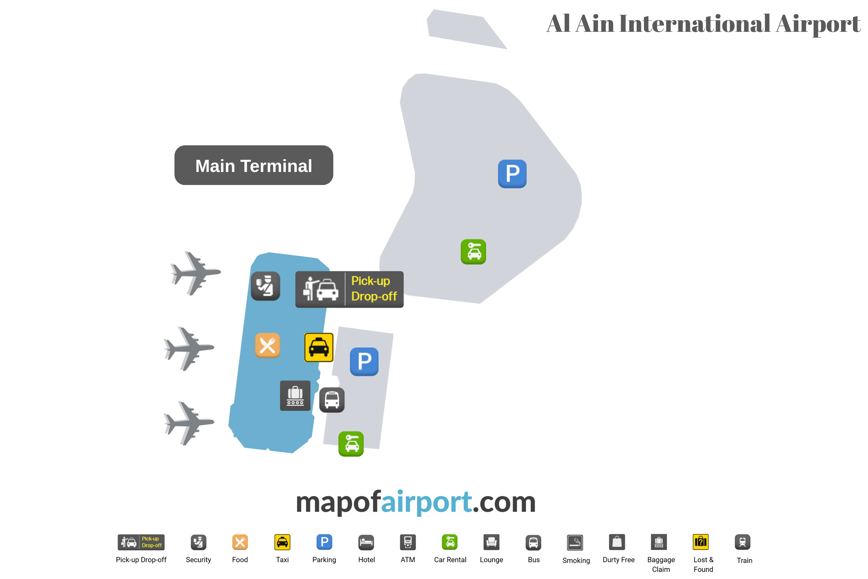 Map of Al Ain Airport (AAN) Map of Al Ain Airport (AAN)