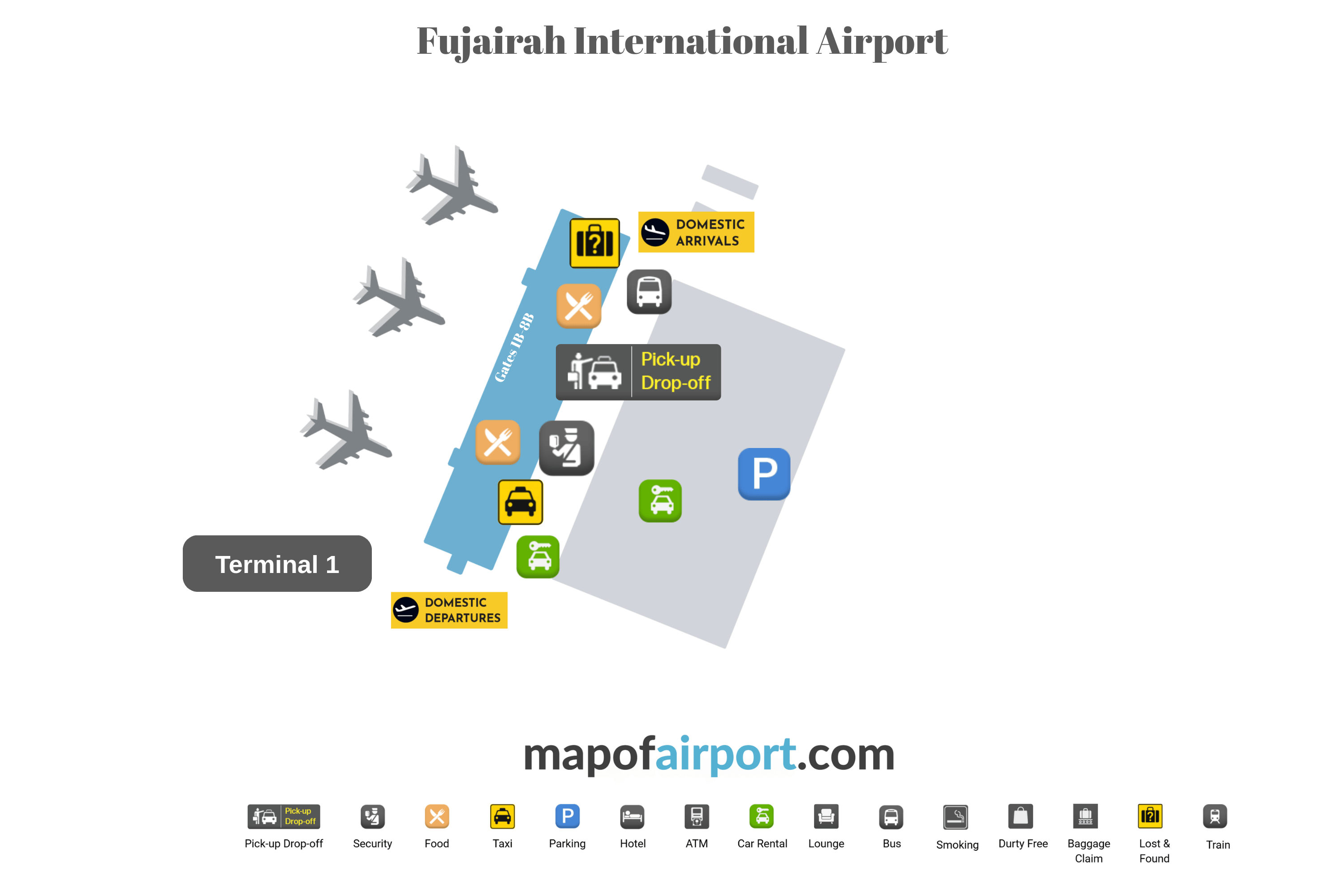 Map of Fujairah Airport (FJR) Map of Fujairah Airport (FJR)
