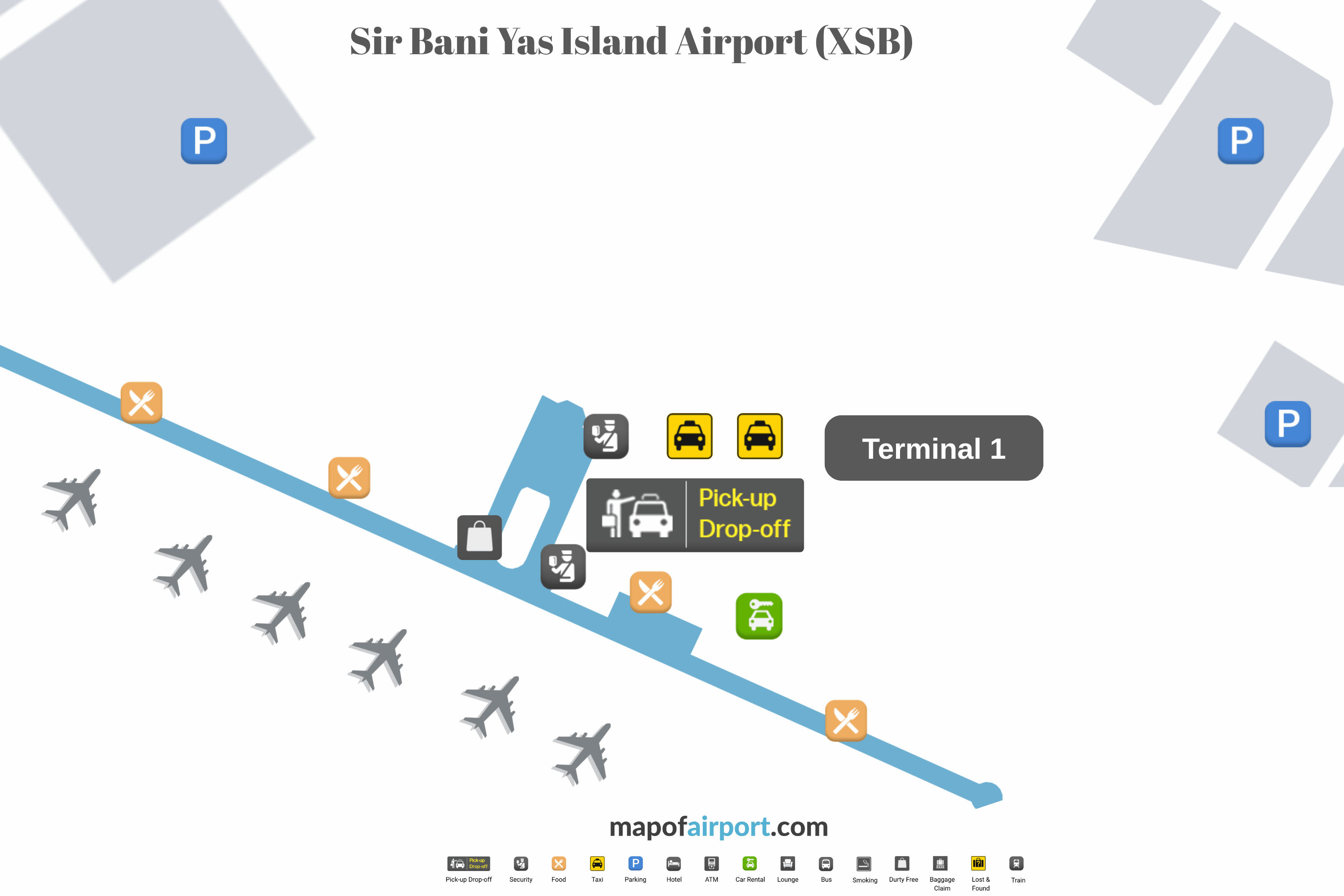 Map of Sir Bani Yas Airport (XSB) 1 Sir Bani Yas Airport Map