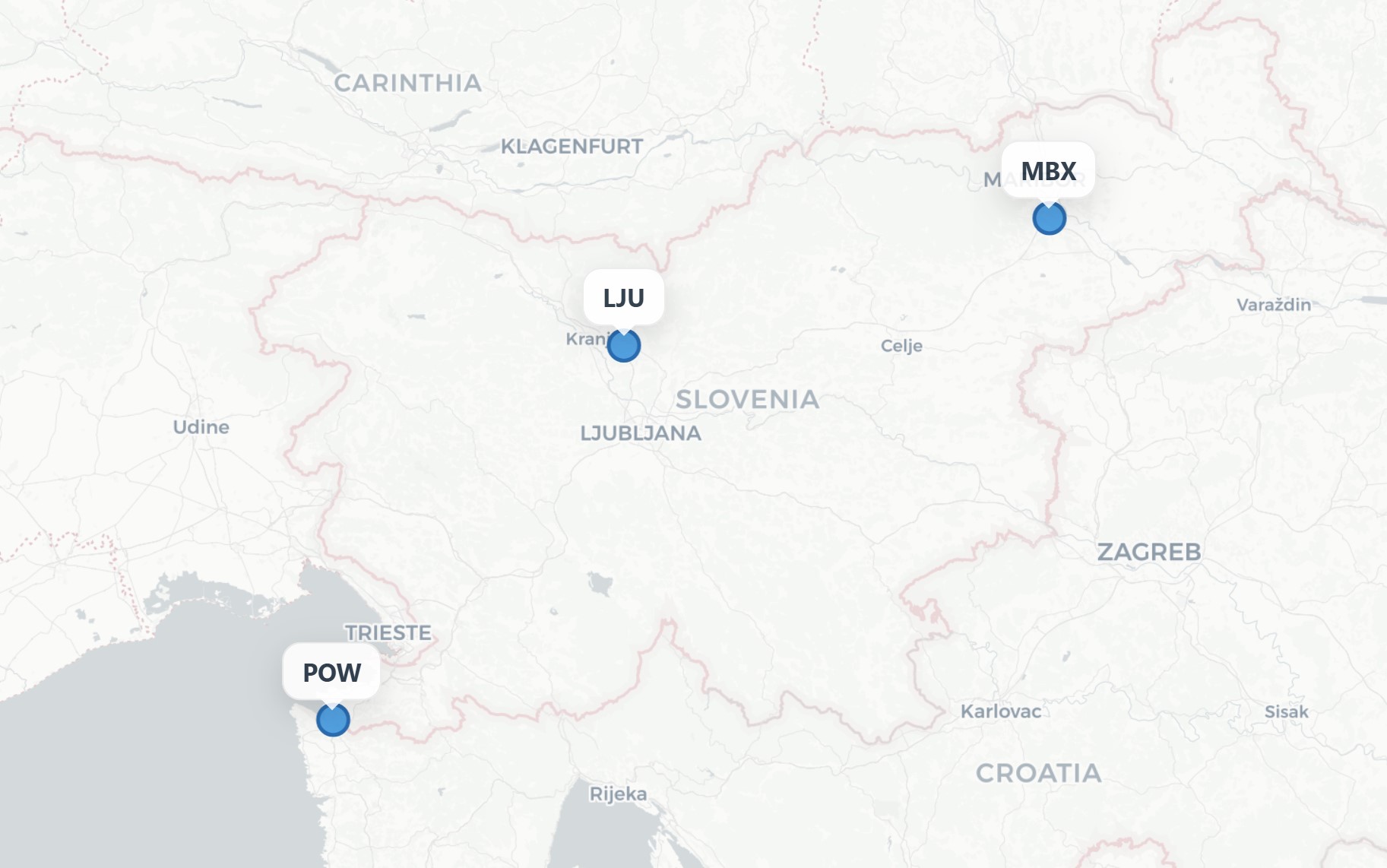 Airport Maps in Slovenia | Terminal Map