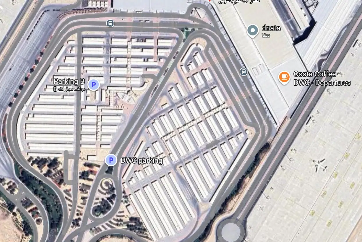 Map of Al Maktoum Airport (DWC) 4 Satellite view of Al Maktoum Airport