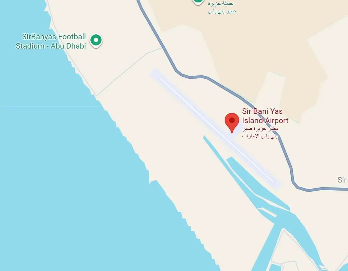 Map of Sir Bani Yas Airport (XSB) 5 Sir Bani Yas Airport destination map