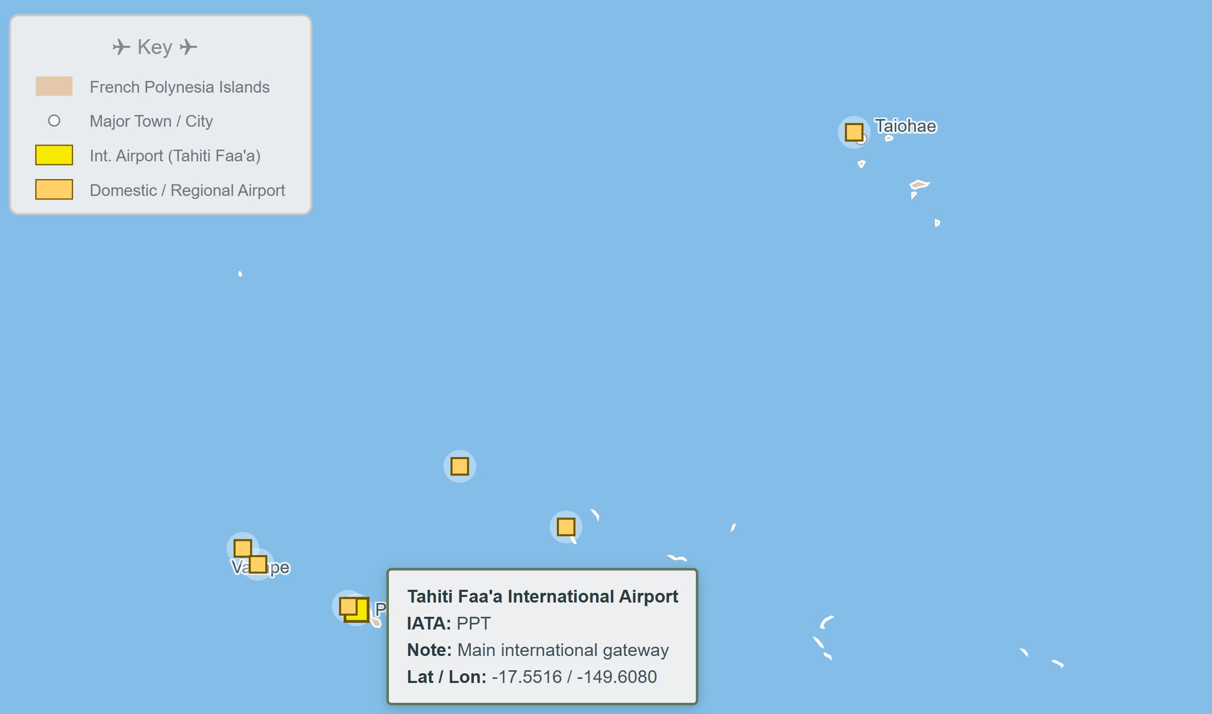 Airport Maps in French Polynesia