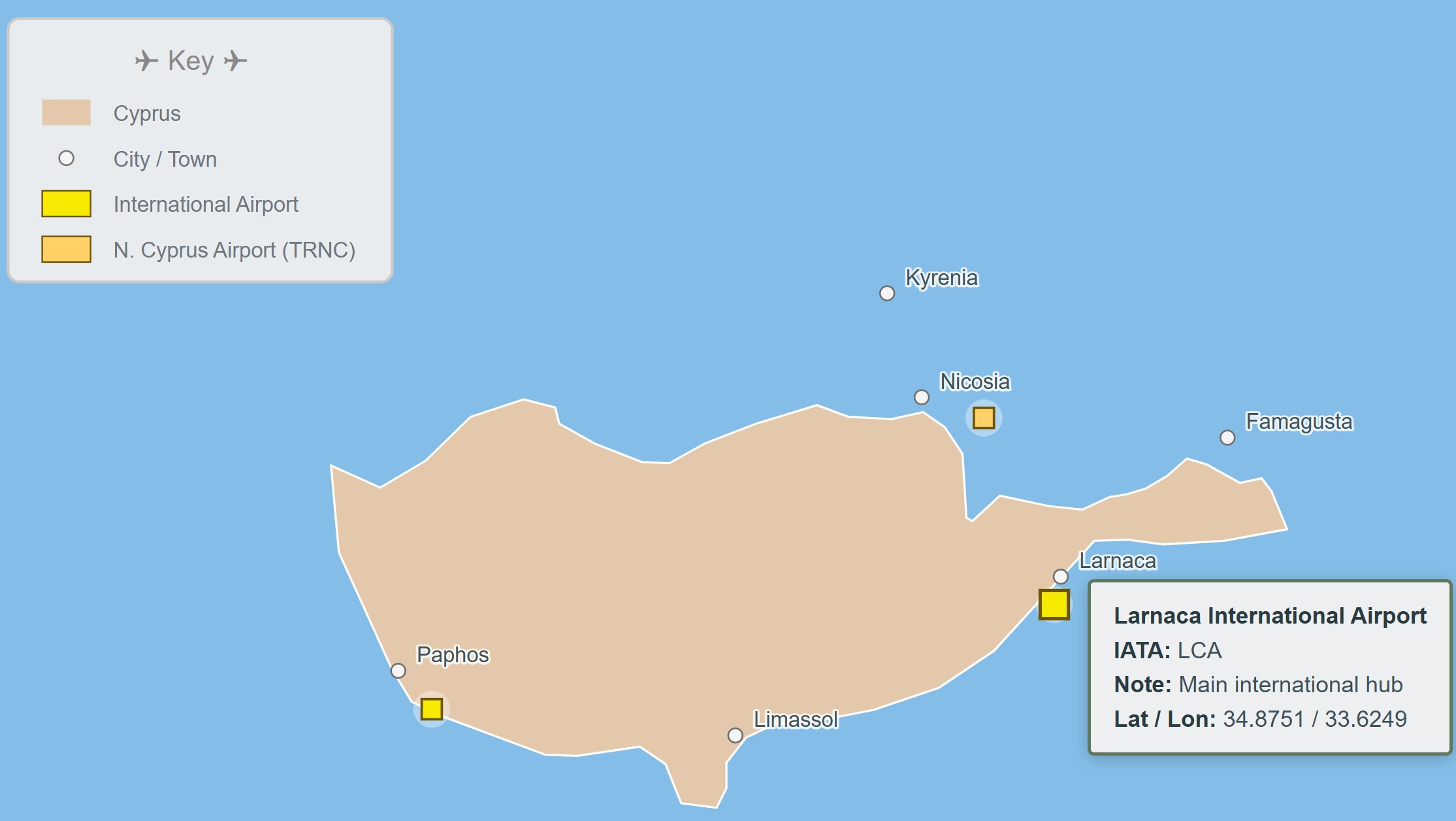 Airport Maps in Cyprus – Terminal Maps