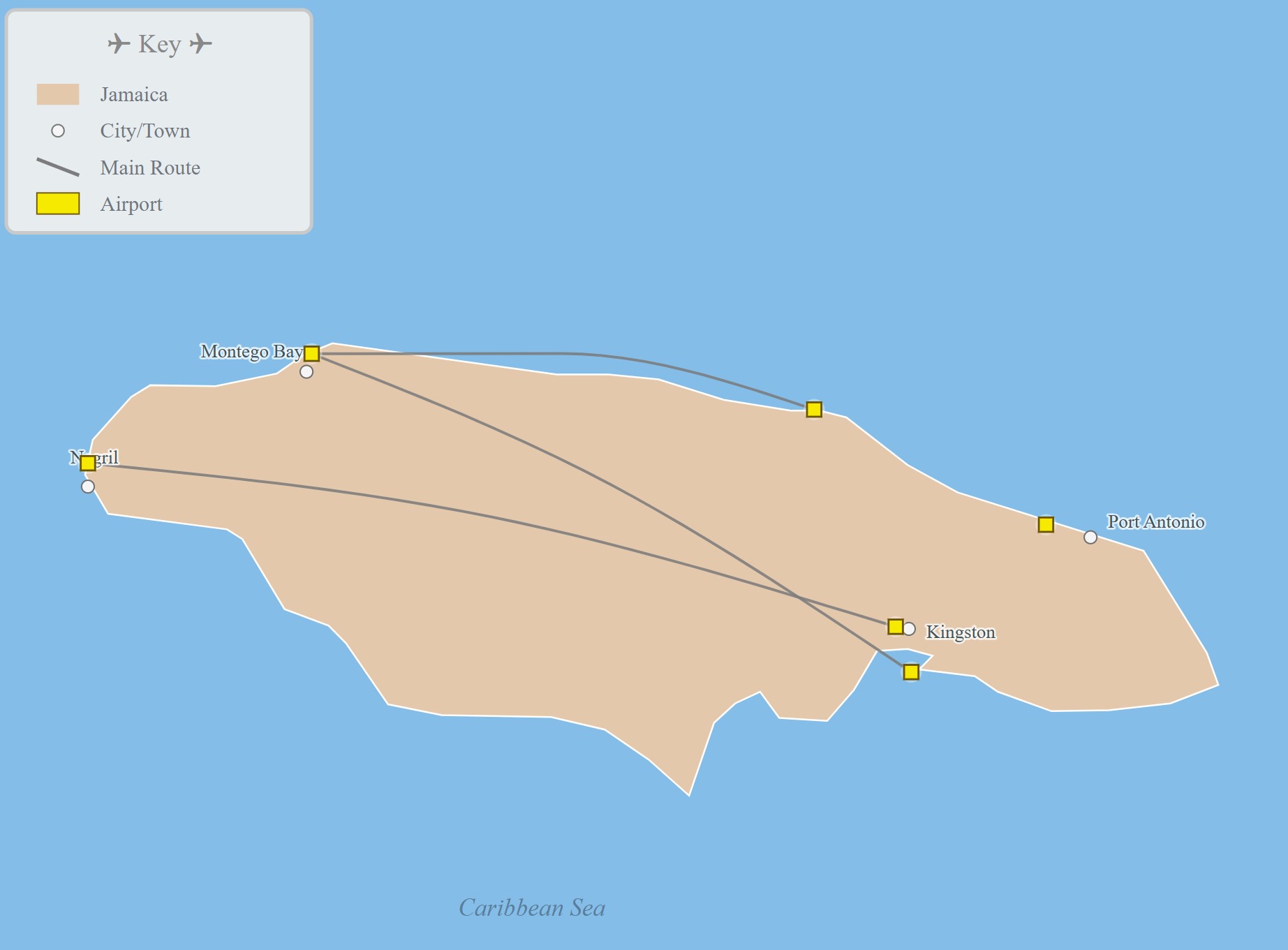 Airport maps in Jamaica – Terminal Layouts