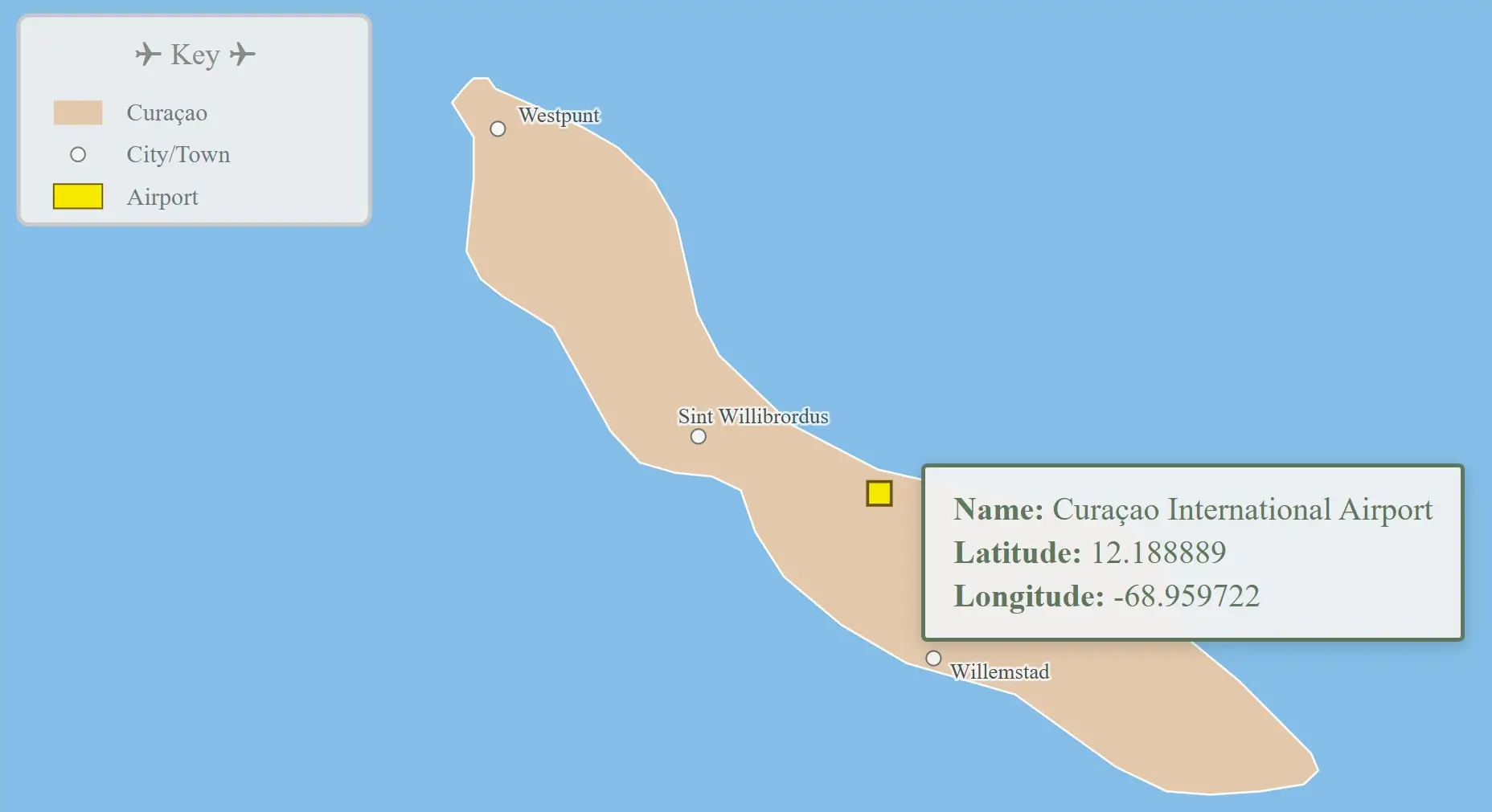 Airport Maps in Curaçao – Terminal Maps